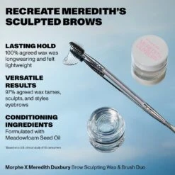 Morphe X Meredith DuxburyBrow Sculpt & Brush Duo -Verzinnen Zorg Winkel ICFQPE1122973 6 global