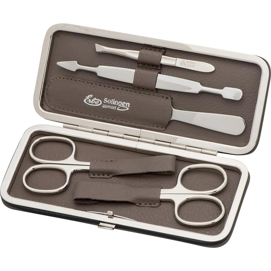 Etui Met Knipsluiting, 5-delig, Taupe 3 Etui Met Knipsluiting, 5-delig, Taupe