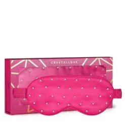 Crystalized Silk Eye Mask - Hot Pink